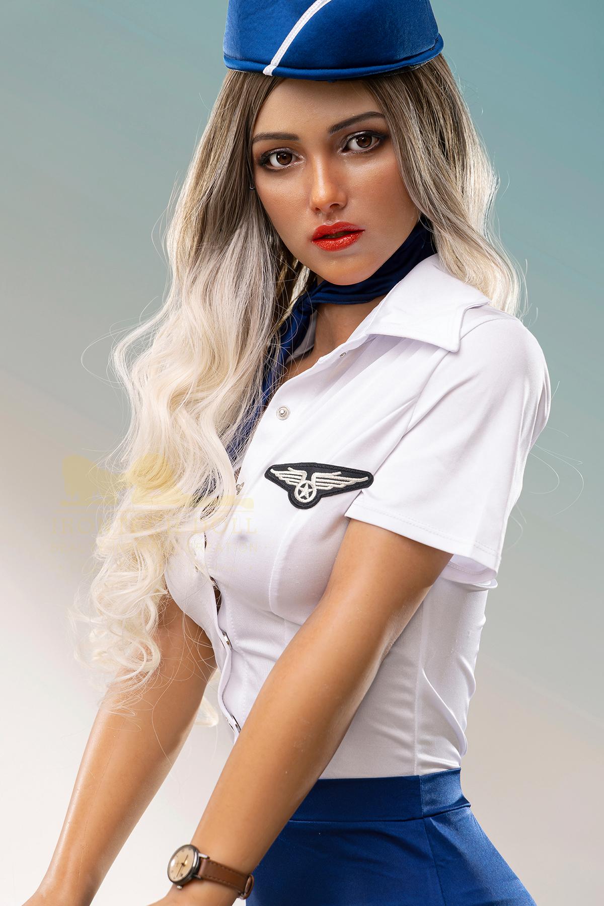 Siliconen sekspop Chloé | Sexy blonde stewardess sexdoll