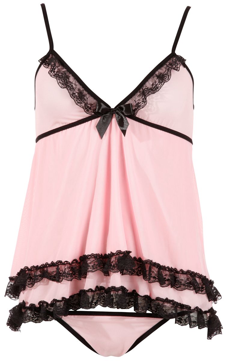 Babydoll set in roze