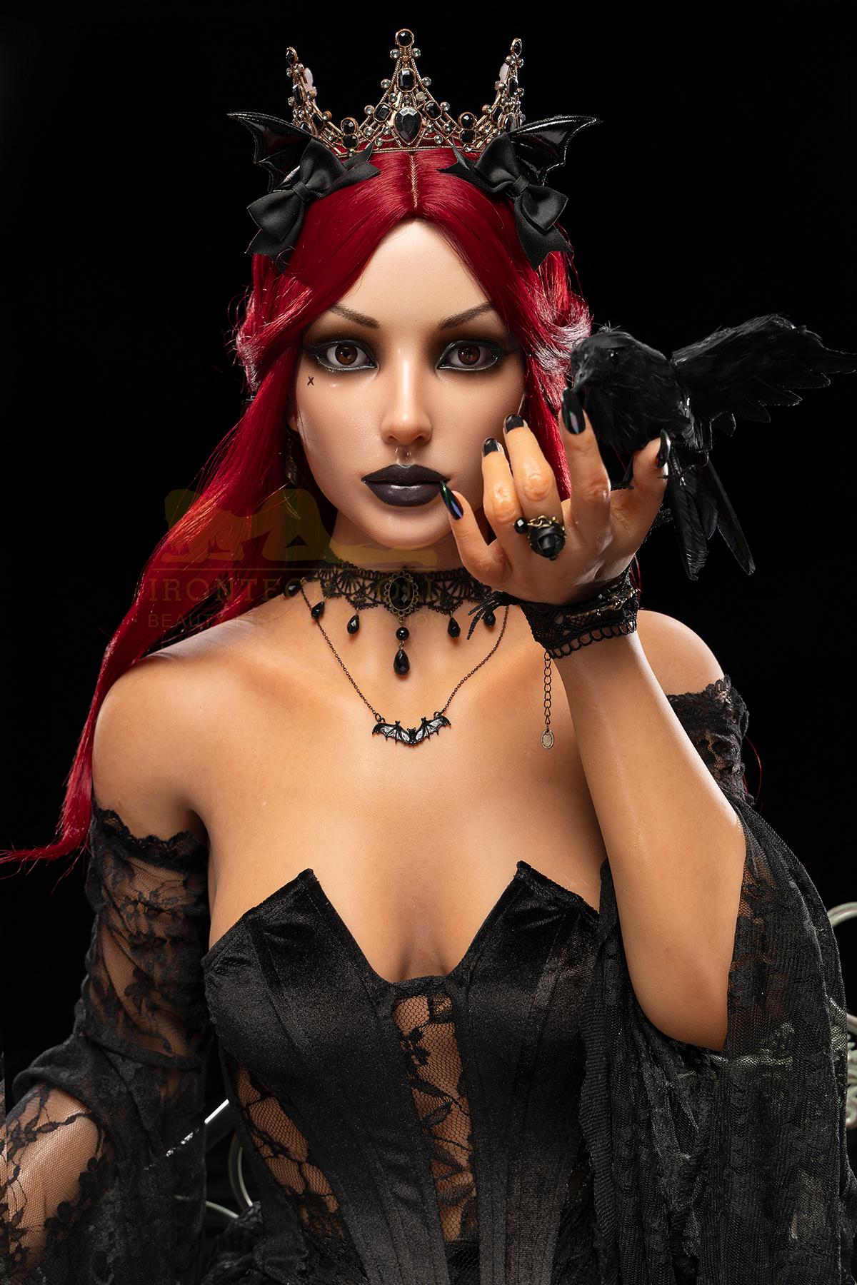 Siliconen sekspop Lilith | Gotische sexdoll met rood haar 